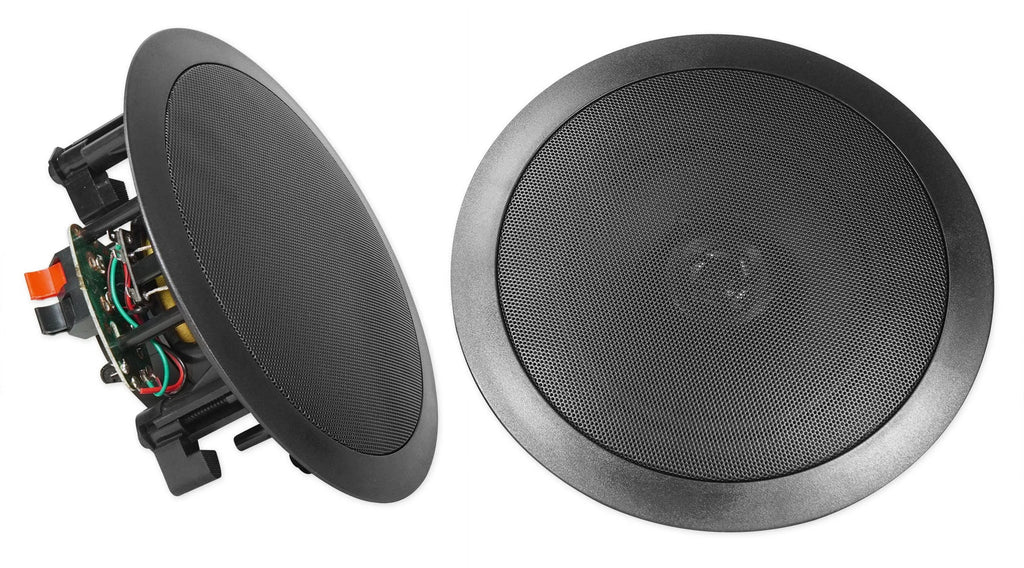 Speakers Receiver+6) Rockville MATRIX Home Multi ROCK Wall Ceiling+2) Black Room