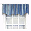 Valance Beach Window Home Stripe 17" Blue Regal Design 50" Modern Style x Classic RLF