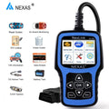 Check Scanner Engine NEXAS Tool Check Car OBDII Automotive Tester Clear Engine OBD2 Reader Code Auto Diagnostic Scanner Car Codes Light Scanner Read Battery OBDII Full NL101 Functions
