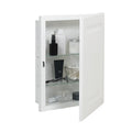 Recess-Mount American 20 16 Raised Panel with Medicine White Cabinet, Rectangle, x Pride Door, in.,