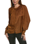 Brown S, Isla Ramy Blouse, womens Brook
