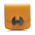 Hermès (Good) Small Wallets Pre-Owned Leather Calf Authenticated 2002 Unisex Orange Wallet