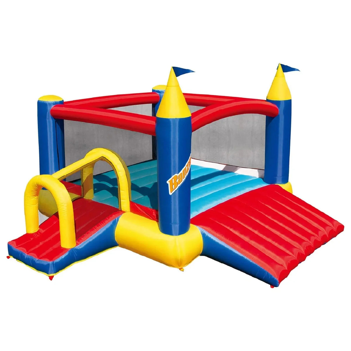 Set Slides 2 with Fun Blower N’ and House Slide Complete Bounce Banzai Air