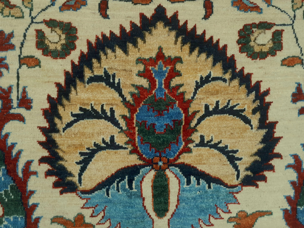 Red/Ivory 9'9" Rug, x Aria 13'9" Matias