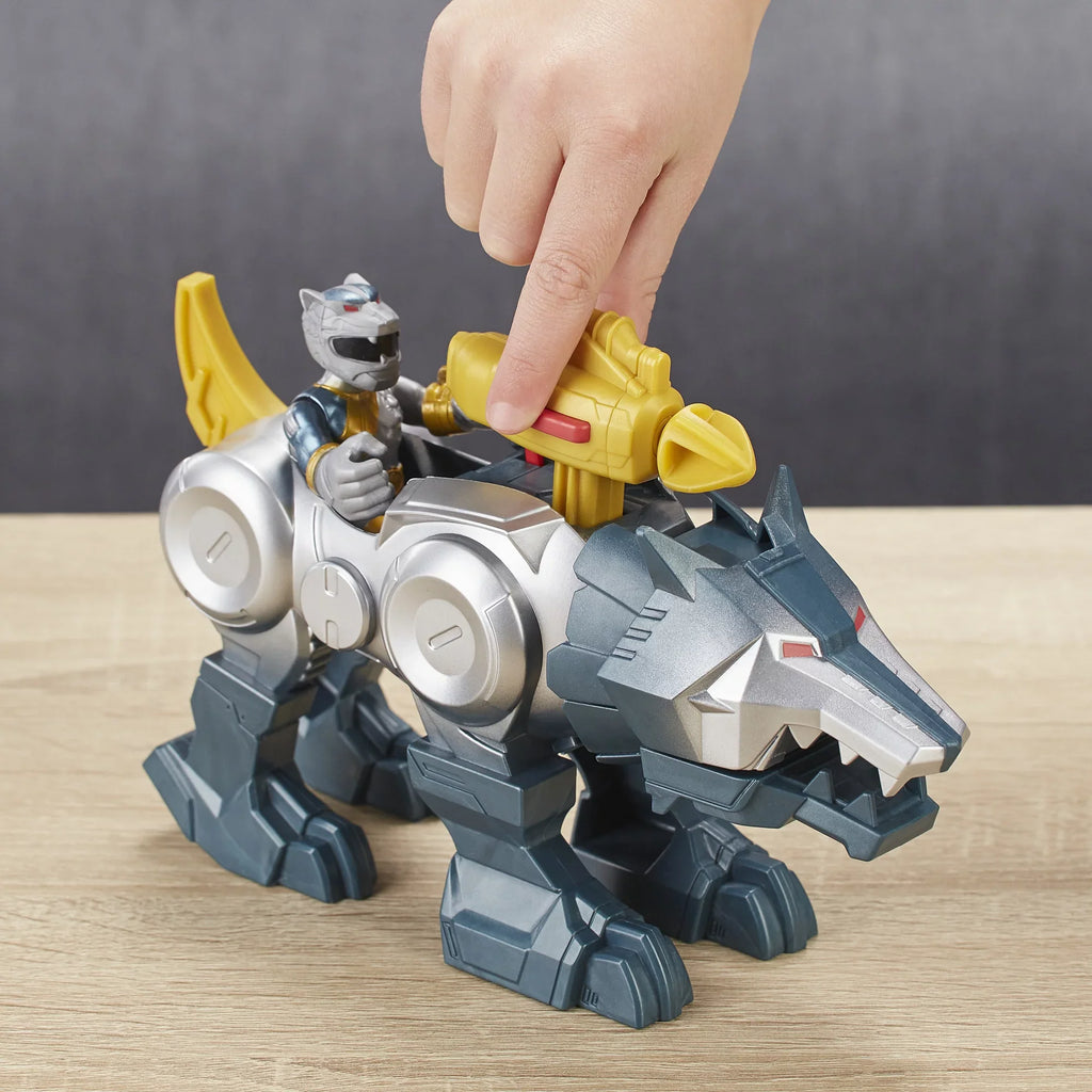 Power Playskool Rangers Silver Figures Wolf and Ranger Zord 2-Pack Heroes