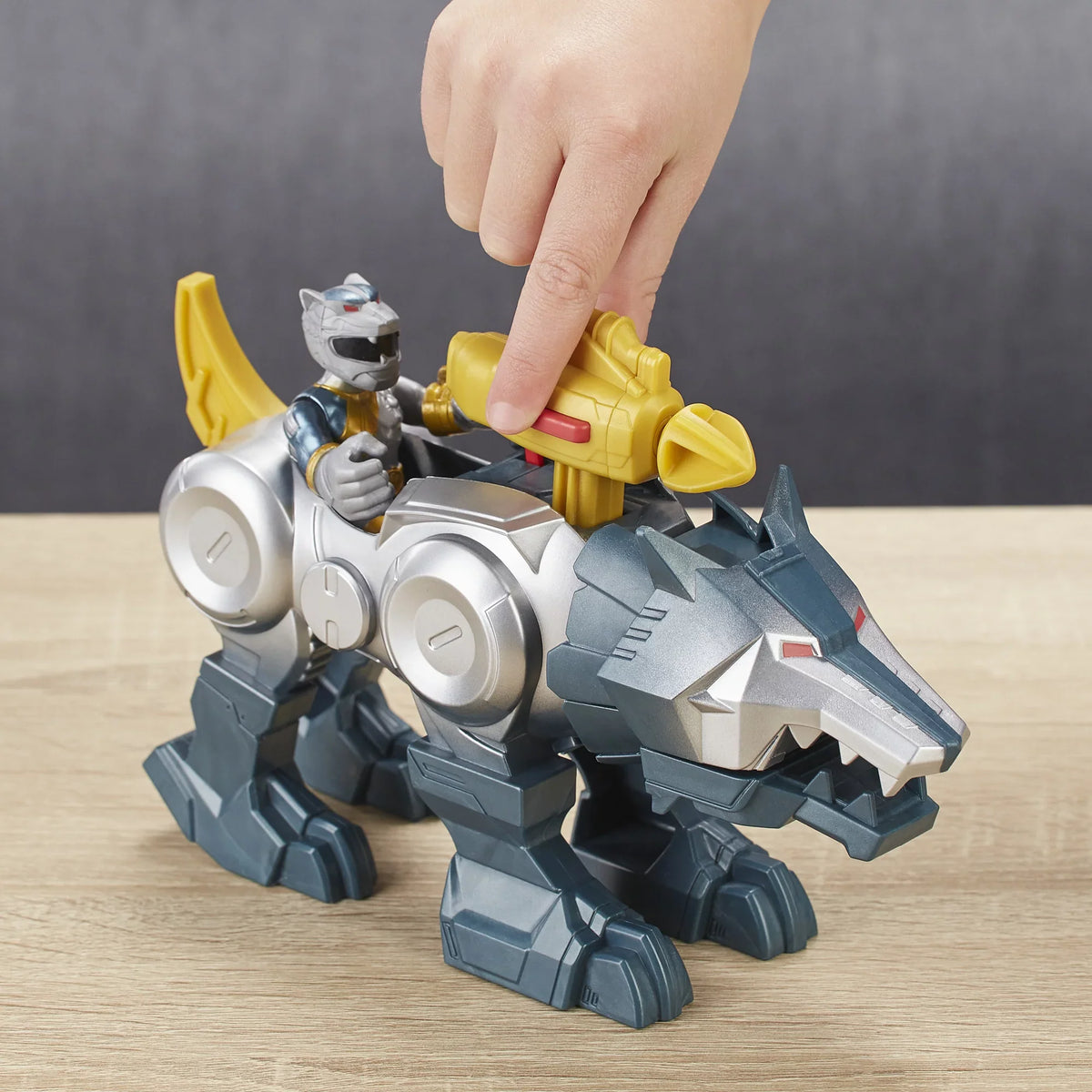 Power Playskool Rangers Silver Figures Wolf and Ranger Zord 2-Pack Heroes