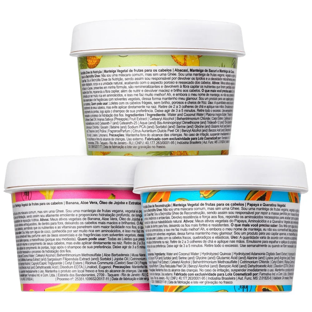Lola Cosmetics Capilar Ghee Kit Be(M)dita 3x100g/3x3.5fl.oz Chronogram