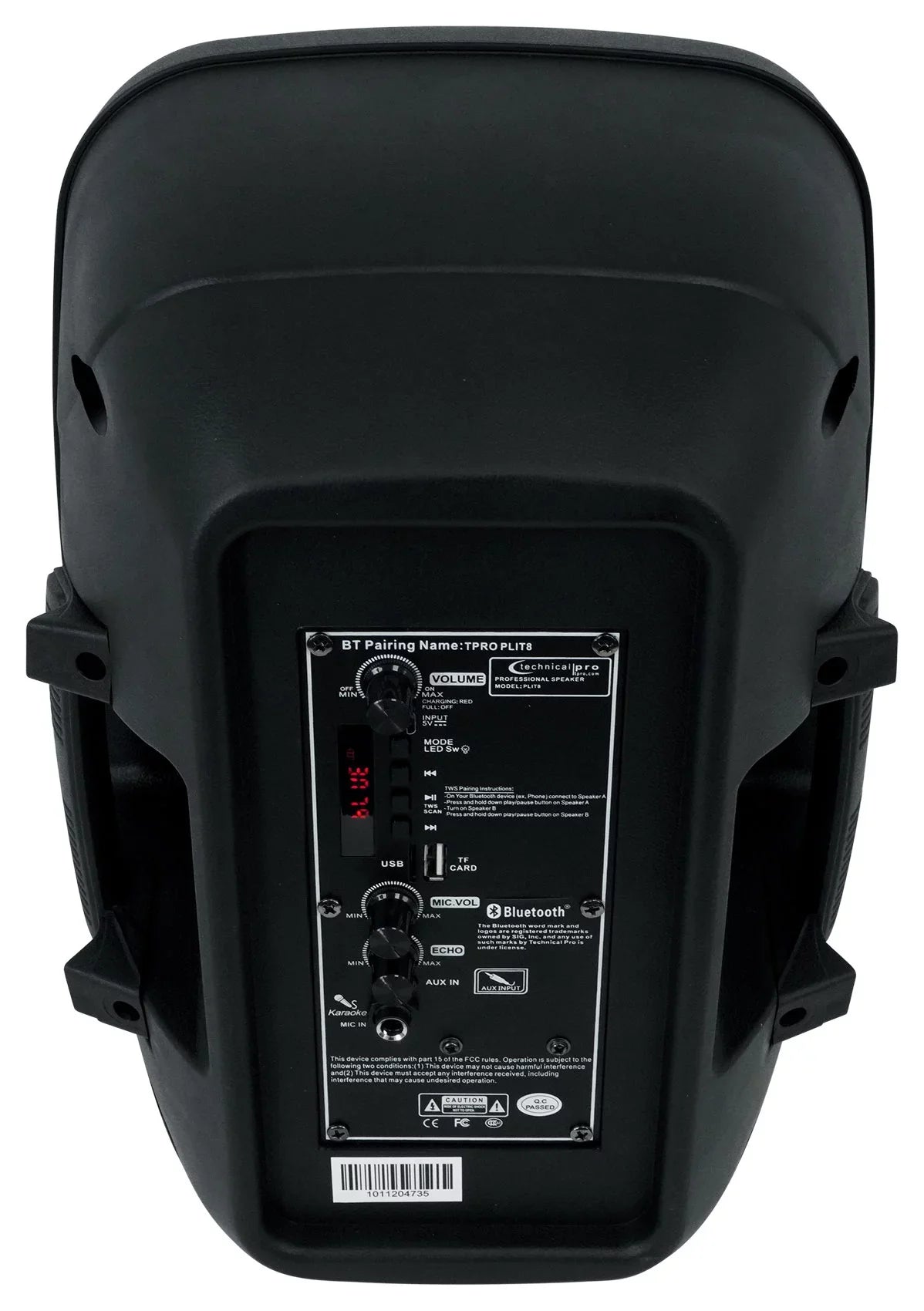 (2) Link Technical 8" Bluetooth Portable Pro LED Party Speakers+Wireless PLIT8