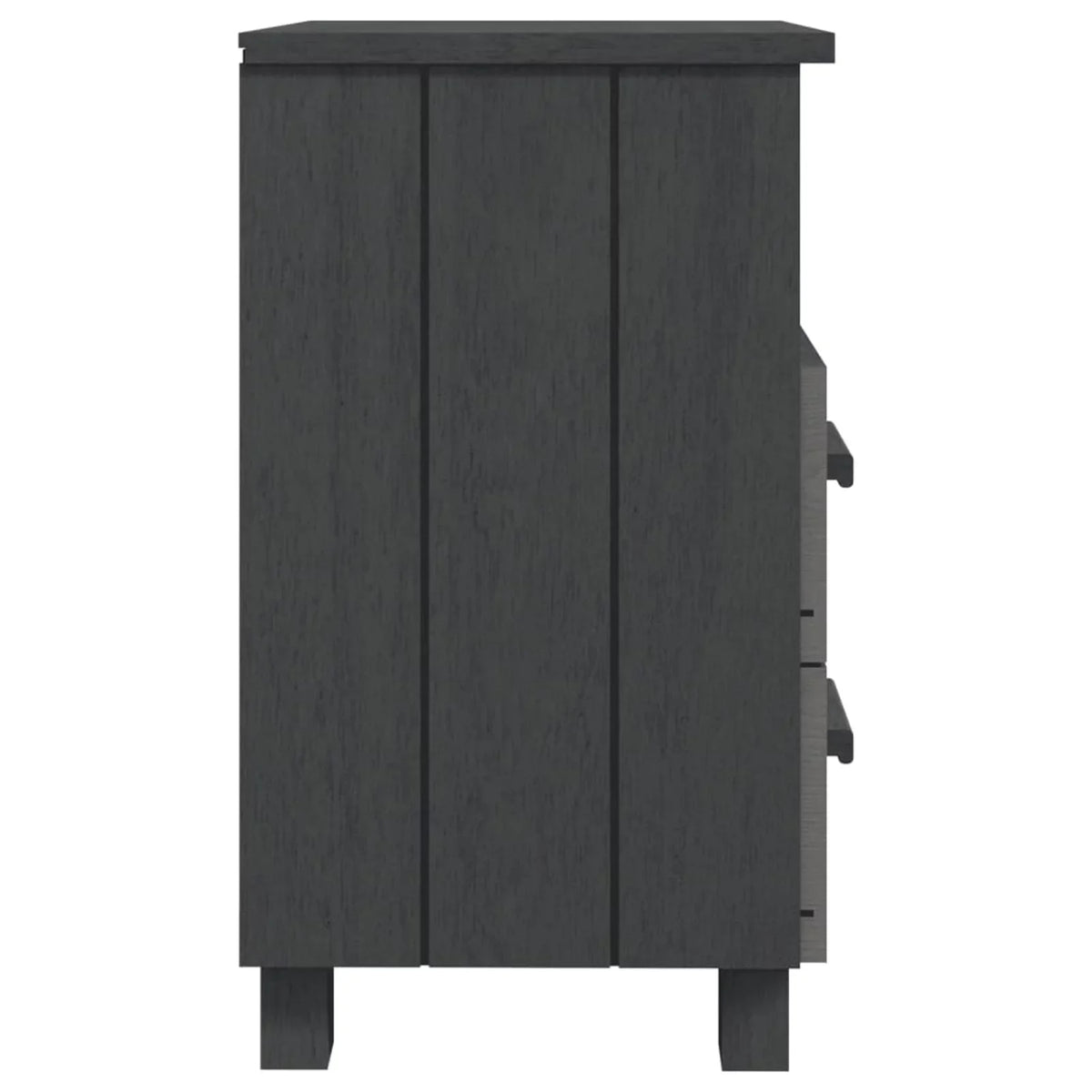 HAMAR Cabinets Bedside 2 Gray Wood Irfora Solid 15.7"x13.8"x24.4" Dark pcs