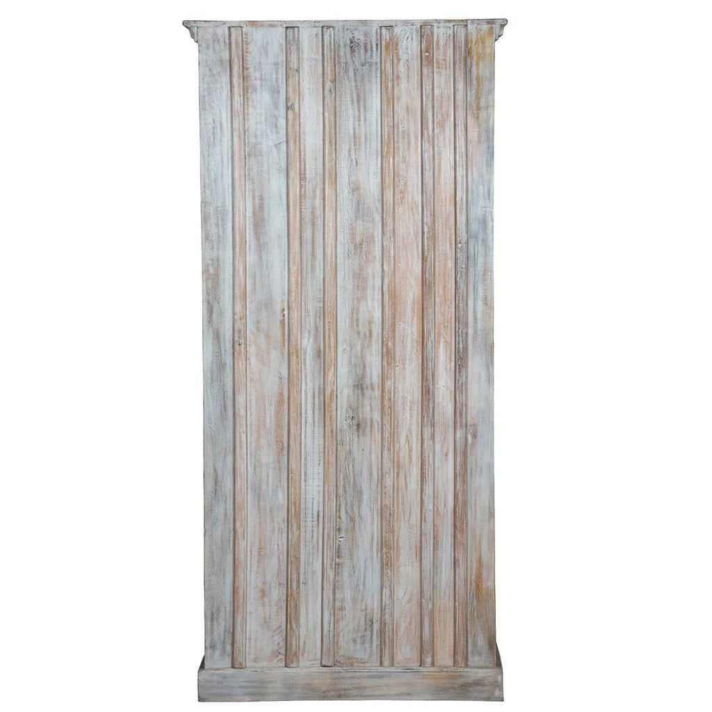 Wardrobe Maadze Chic Shabby White Carved
