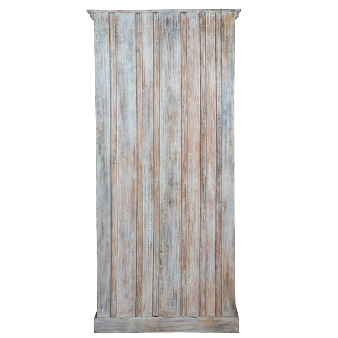 Wardrobe Maadze Chic Shabby White Carved