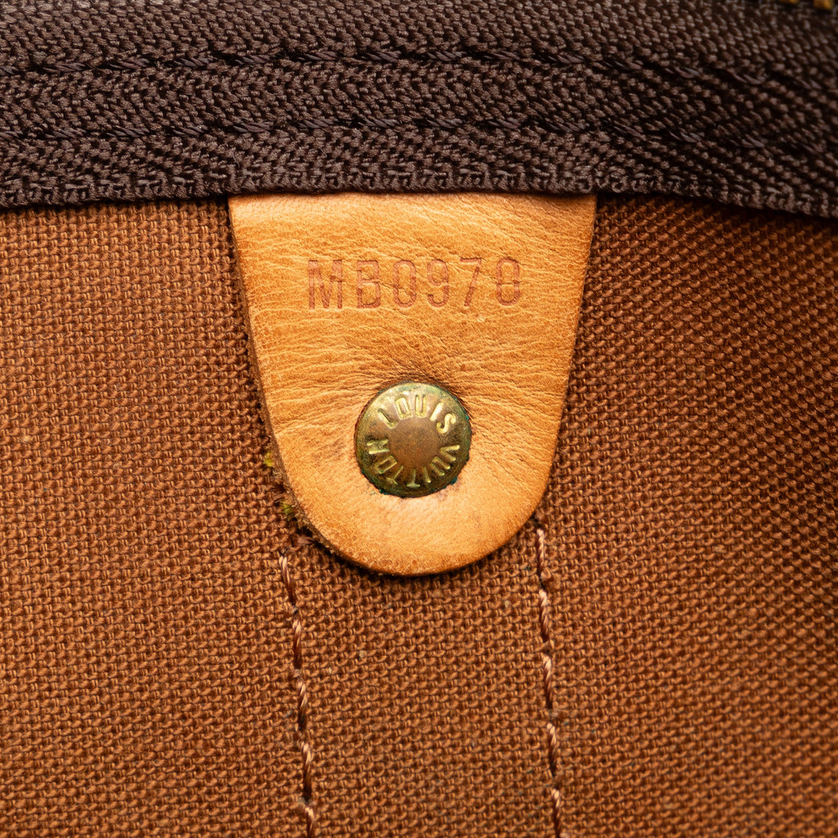 Bag 50 Travel Canvas Unisex Brown (Good) Vuitton Authenticated Monogram Keepall Pre-Owned WeekenderBag Louis