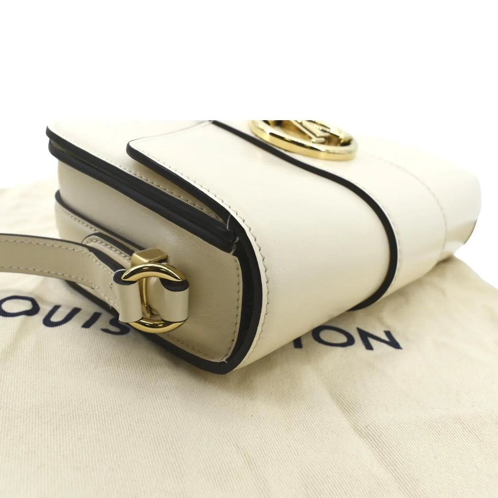 Pont Shoulder Leather VUITTON Creme Bag LOUIS Calfskin Pre-owned 9