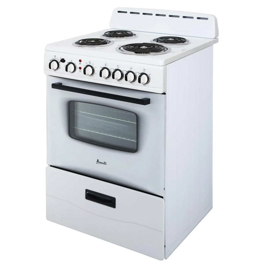 Avanti Inch Range Electric - Freestanding White ERU240P0W 24