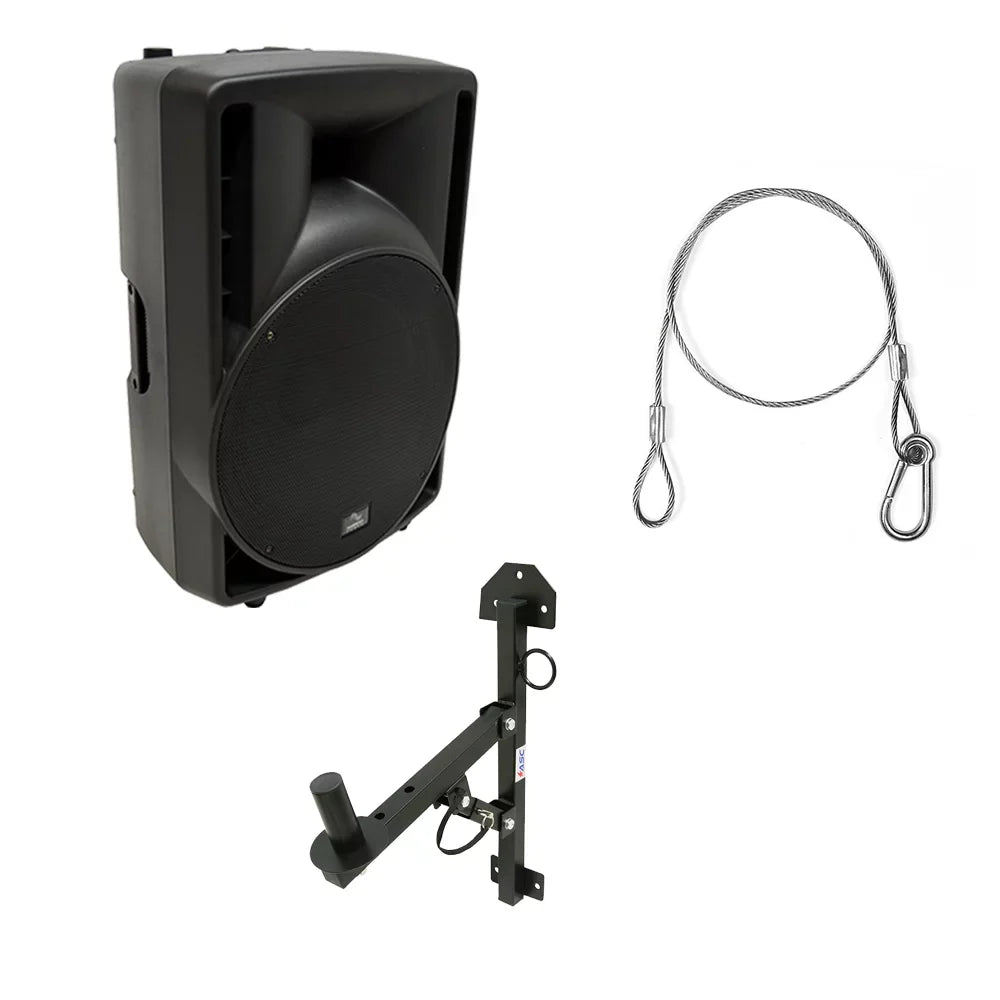 Pro Mount Powered HA-C15A Active Audio & PA 1000W Speaker DJ Wall 15" Harmony