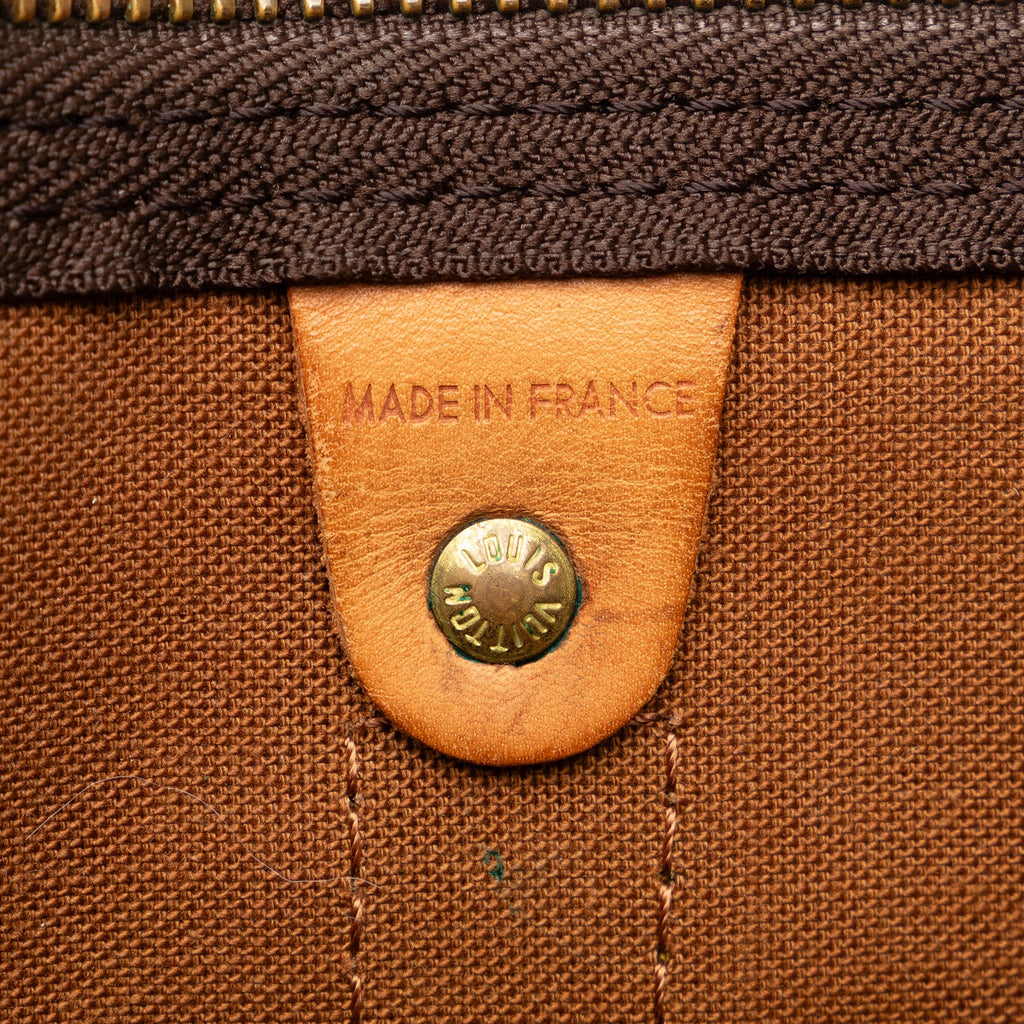 Bag 50 Travel Canvas Unisex Brown (Good) Vuitton Authenticated Monogram Keepall Pre-Owned WeekenderBag Louis