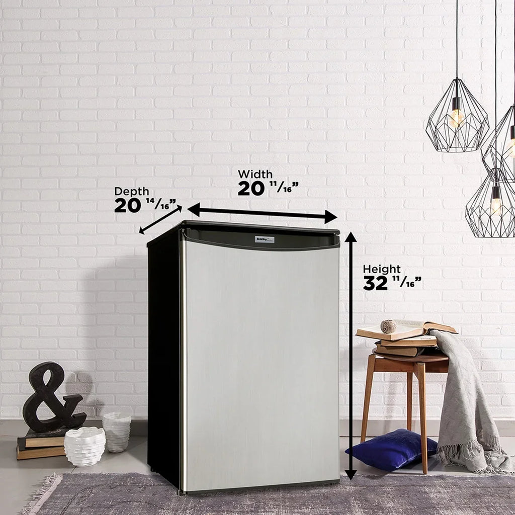 All Cf Danby Refrigerator Estar 4.4 Cantilever Shelves Auto DAR044A4BSLDD Defrost Glass
