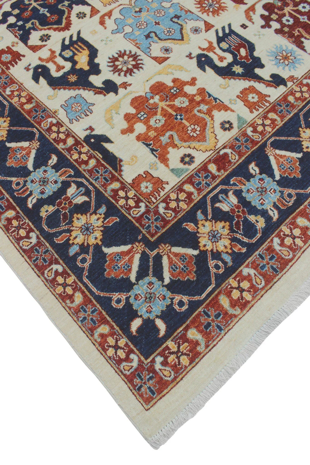 Aria Ivory/Blue x 11'11" Rug, Gormal 8'8"