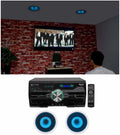 Home DVD Technical Ceiling Pro 8" LED Speakers DV4000 Blue Receiver+(2) Theater