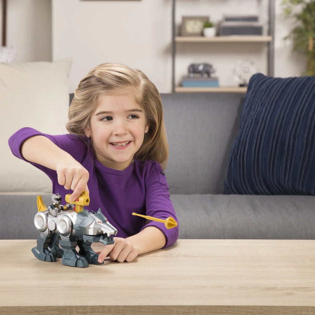 Power Playskool Rangers Silver Figures Wolf and Ranger Zord 2-Pack Heroes
