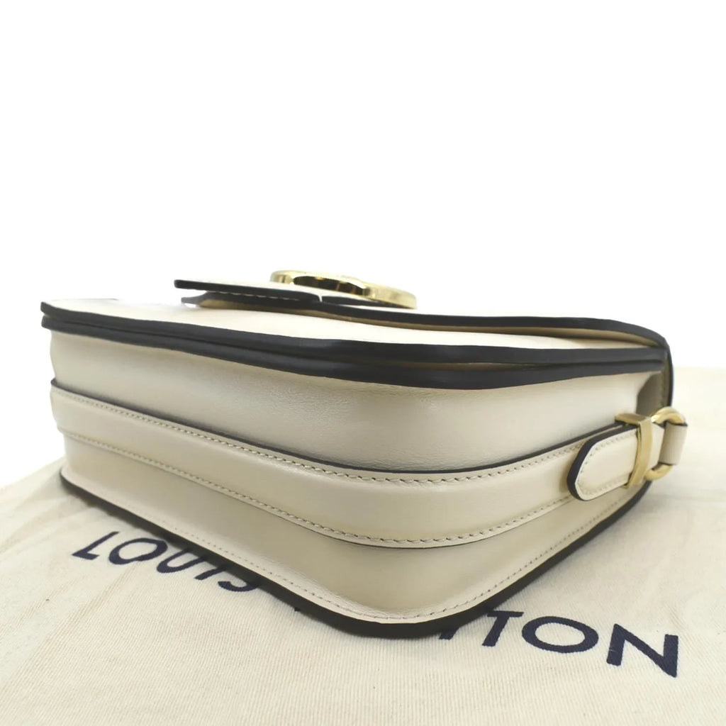 Pont Shoulder Leather VUITTON Creme Bag LOUIS Calfskin Pre-owned 9
