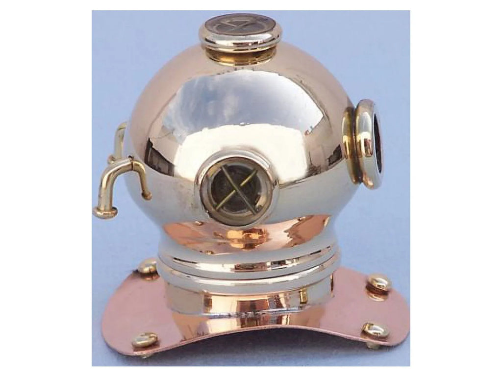 in. Accent Handcrafted Ships Brass-Copper Helmet Weight Diving 3 Model Paper Decorative