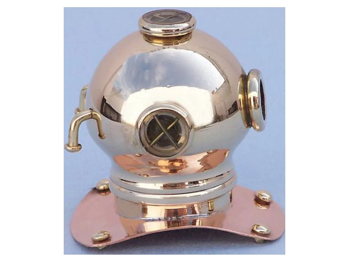 in. Accent Handcrafted Ships Brass-Copper Helmet Weight Diving 3 Model Paper Decorative
