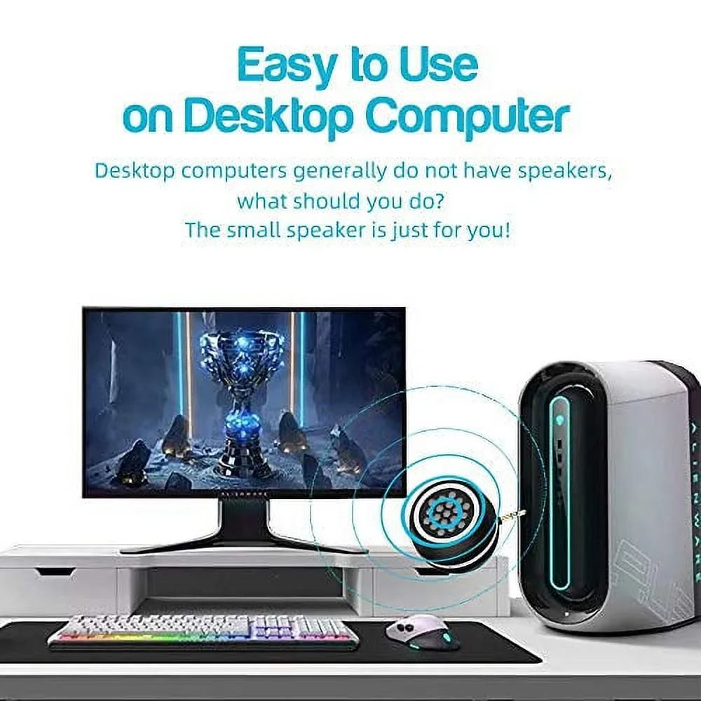 Mobile Speaker Audio Phone FIYAPOO Line-in Mini Interface 3.5mm Portable with Speaker Smartphone/Tablet/Computer 3W AUX for Speaker,