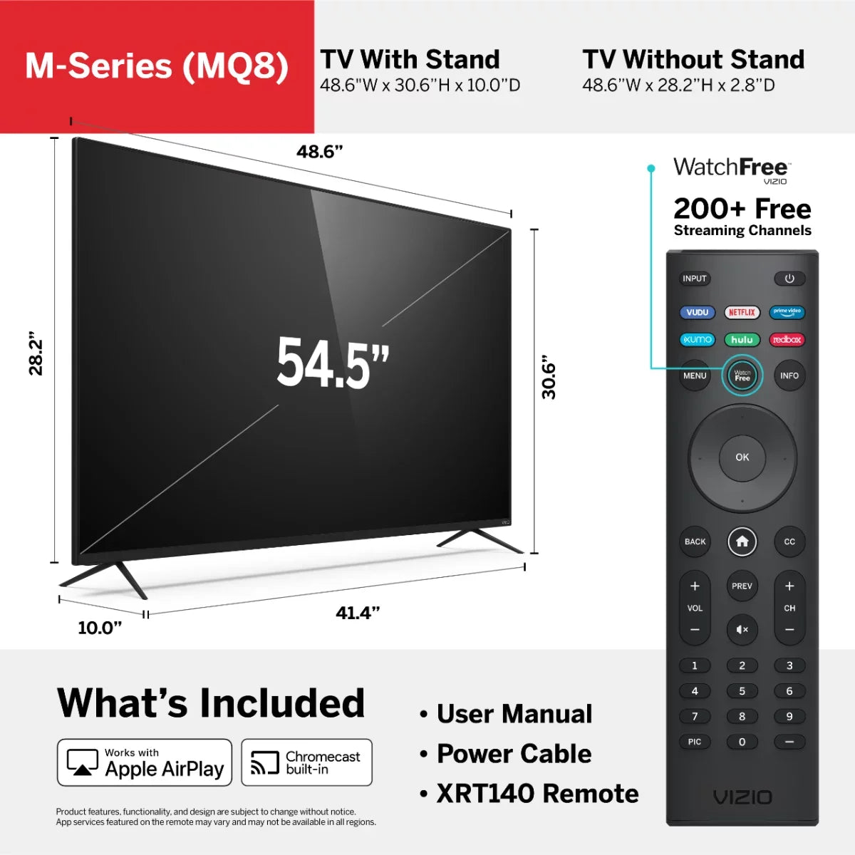 Quantum Smart UHD 4K VIZIO Class HDR Smartcast TV M-Series 55" M55Q8-H1