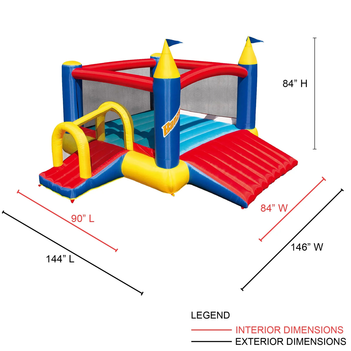 Set Slides 2 with Fun Blower N’ and House Slide Complete Bounce Banzai Air