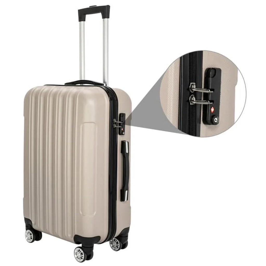 Wheels(20/24/28), Capri Champagne Set Piece with 3 Spinner Luggage