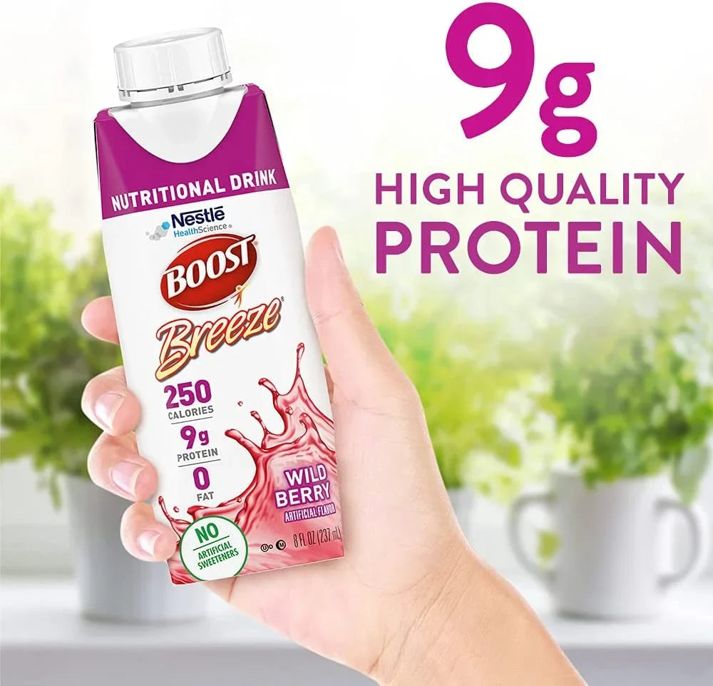 Boost Wild Nutritional ounce 8 Carton, Count 24 Breeze Berry, Drink