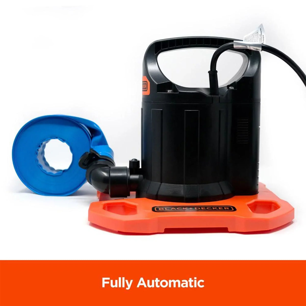 Discharge Pump 1500 Submersible Automatic Black+Decker GPH with Cover Pool Hose