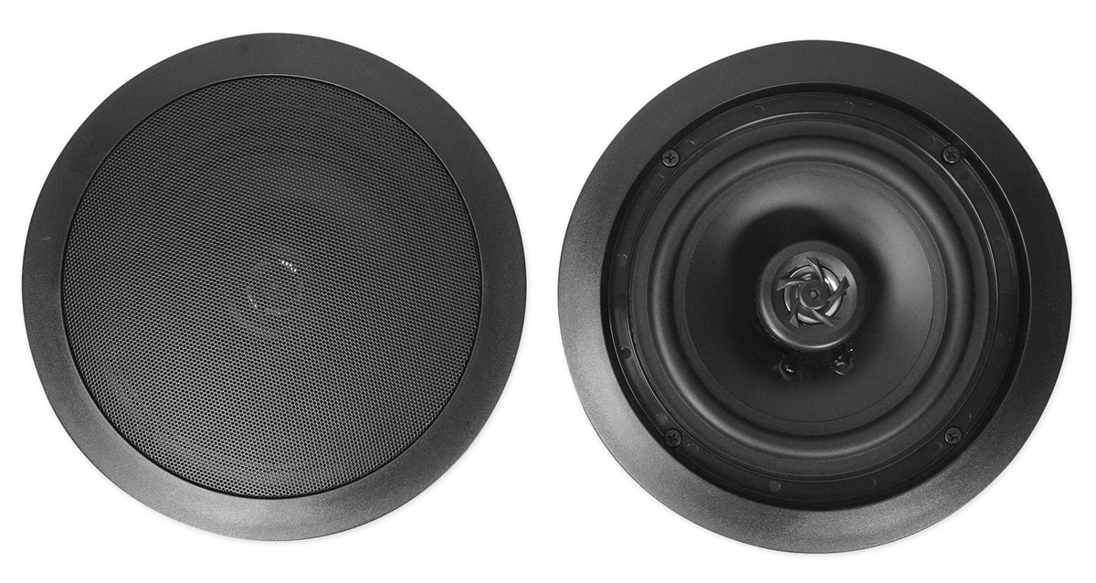 Speakers Receiver+6) Rockville MATRIX Home Multi ROCK Wall Ceiling+2) Black Room
