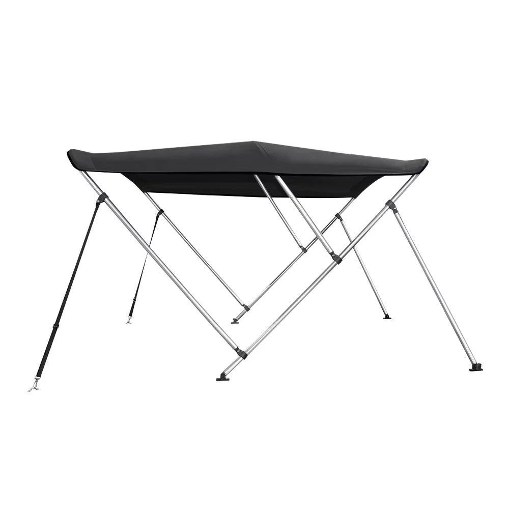 Top Boat Bimini Bow BLACK High 6' Cover 3 Solution Dye 79"-84" L Wide 46"