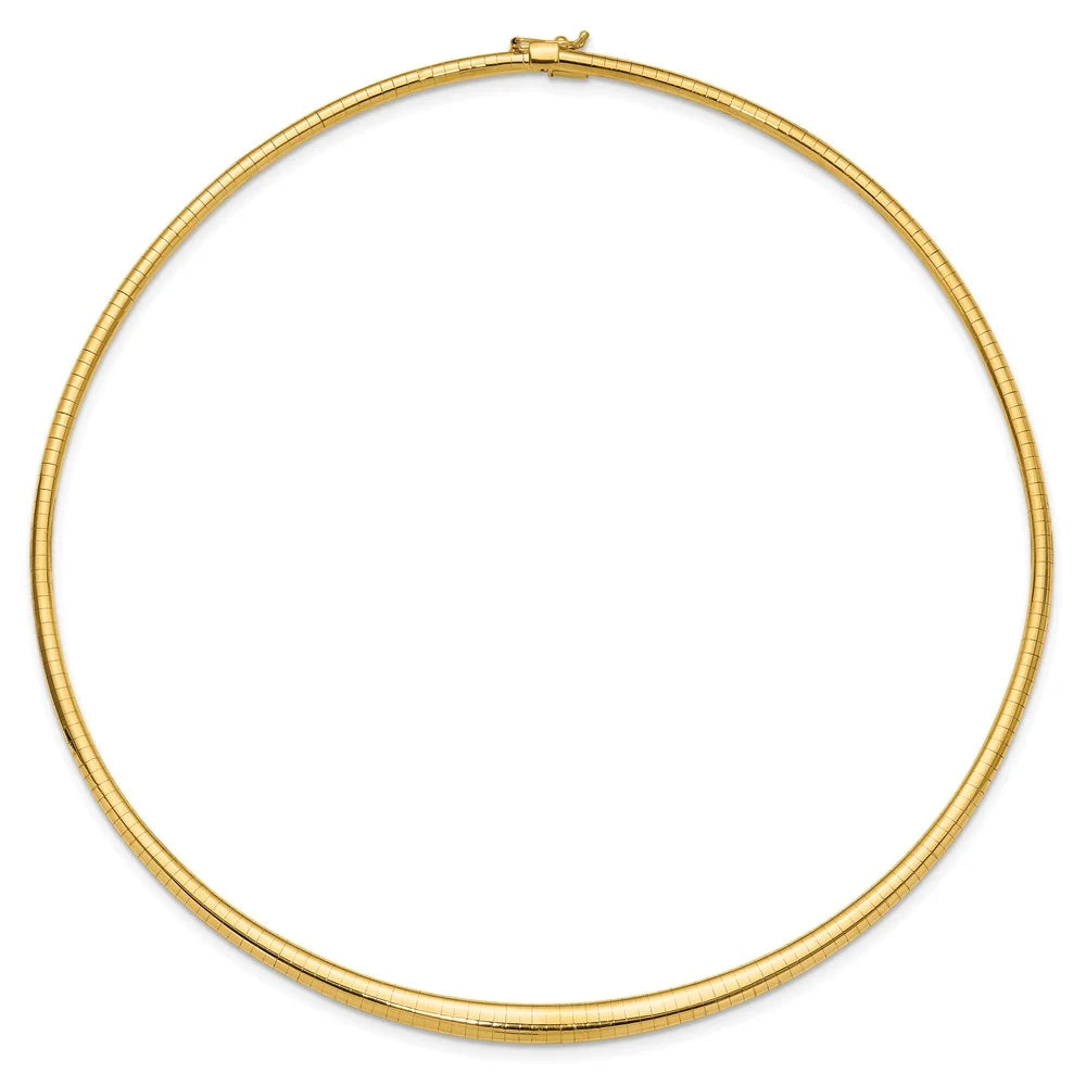 Omega Necklace QODG6-16 Polished 3/6mm 14k Graduated