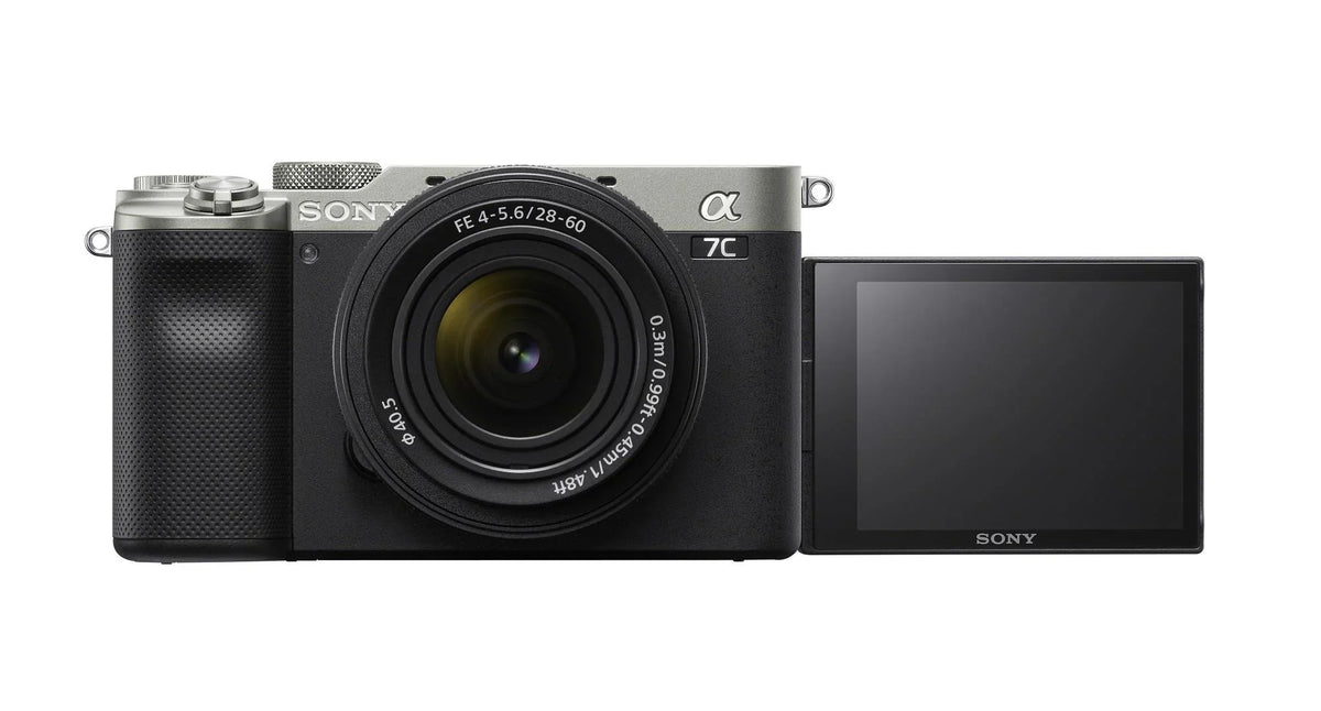 Alpha 28-60mm Camera FE Essentials with Bundle Mirrorless Lens Sony (Silver) a7C
