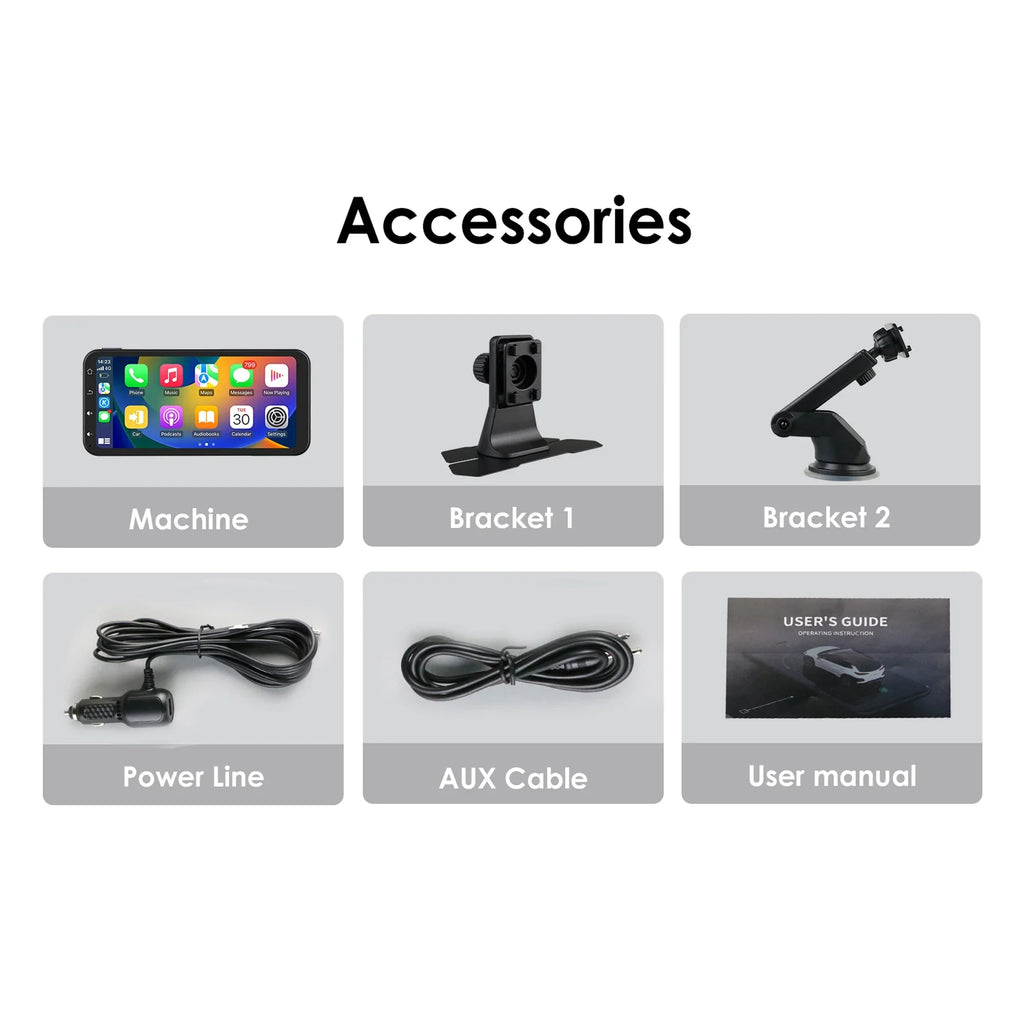 Touchscreen 360° Navigation Auto Ossuret Wireless Camera Carplay Radio 6.25" Car Support  Android Receiver Adjustable Bluetooth Backup GPS Audio With Stereo