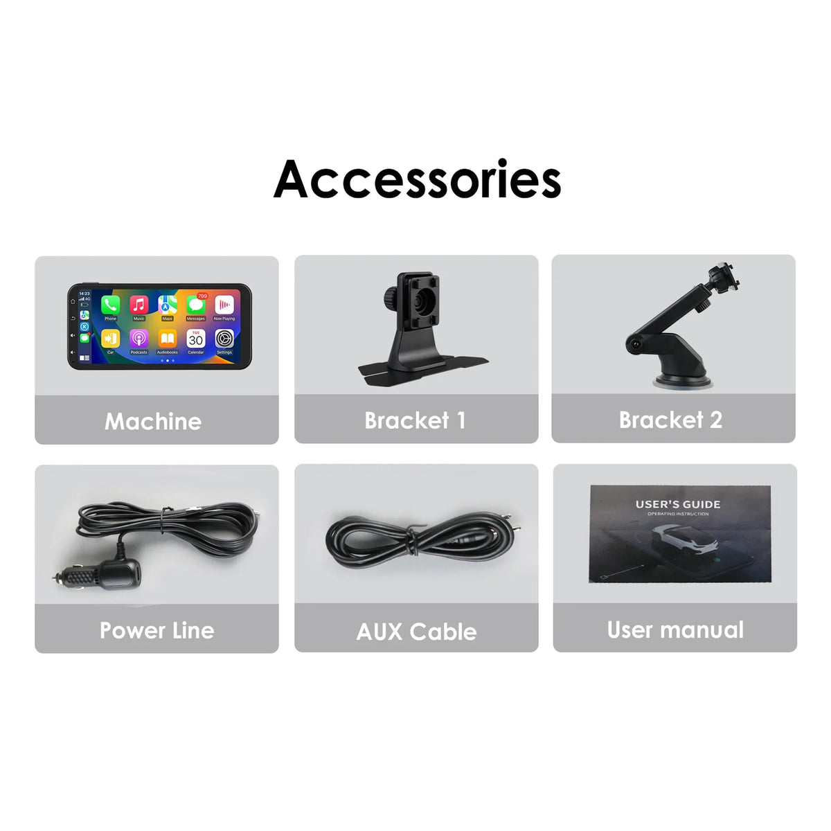 Touchscreen 360° Navigation Auto Ossuret Wireless Camera Carplay Radio 6.25" Car Support  Android Receiver Adjustable Bluetooth Backup GPS Audio With Stereo