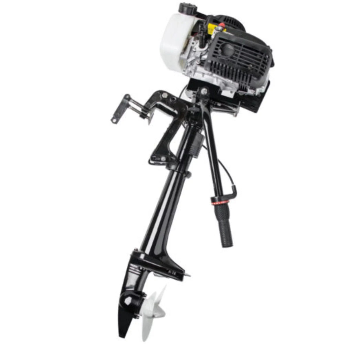 with Advanced System 4-Stroke HP Motor: Boat Air Outboard Cooling 55CC Efficient Engine Powerful 3.6