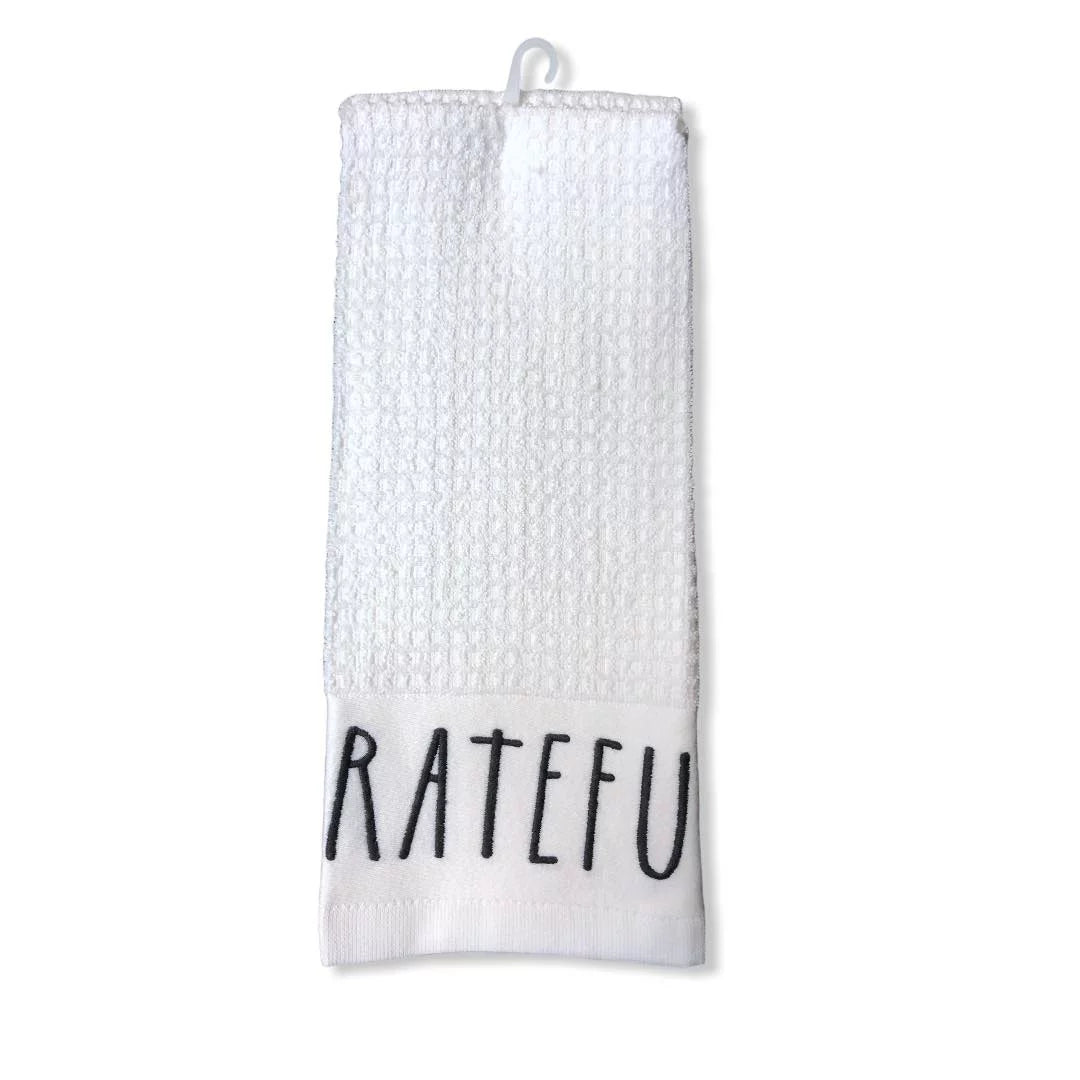Towels Dunn GRATEFUL Rae 2 Kitchen Set - White Christmas of BLESSED
