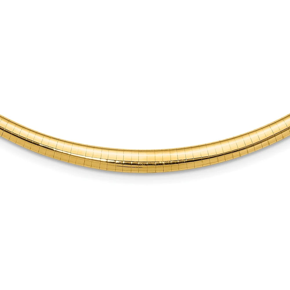 Omega Necklace QODG6-16 Polished 3/6mm 14k Graduated