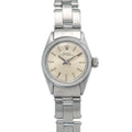 Perpetual Ladies Automatic Rolex Watch Oyster Silver Stainless Dial 6618 24mm
