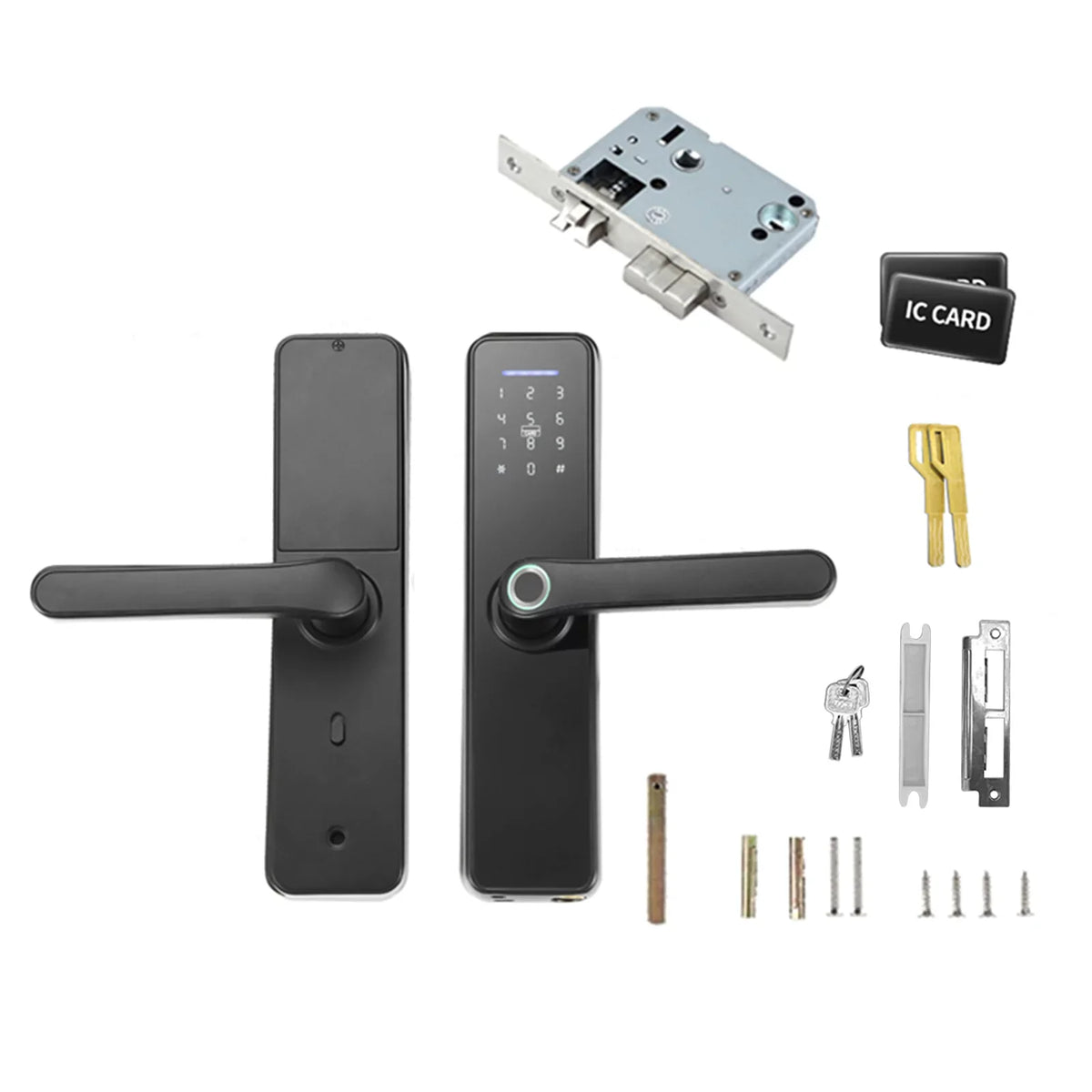 for Secure & Key Smart Touchscreen Door WAFU Office Mechanical Keypad Fingerprint Lock