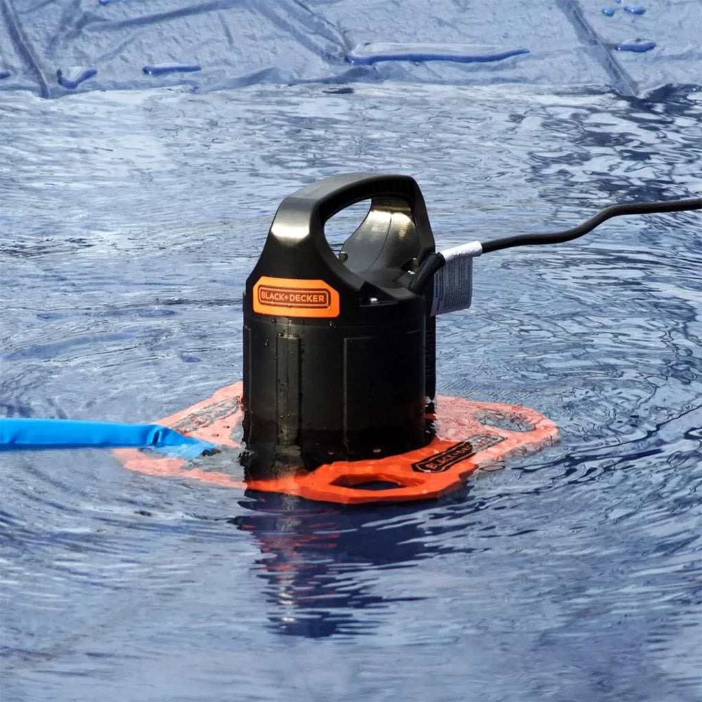 Discharge Pump 1500 Submersible Automatic Black+Decker GPH with Cover Pool Hose