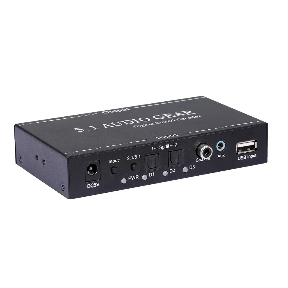 Output Dolby Digital Audio Dts Converter Ac-3 5.1 Plug Gear 3.5Mm Digital Audio Nk-A6L Support Sound Audio Decoder for