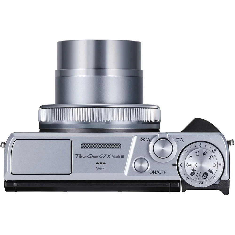 PowerShot Mark Flash Canon (Silver) X Extra Digital G7 Battery Kit 32GB + Camera + III -