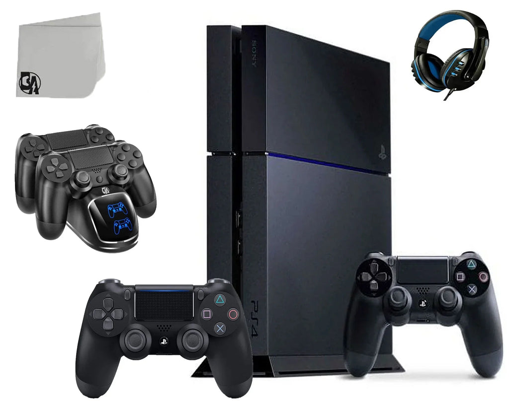 Dock Headset Console 4 with Sony pre-owned Bolt Black 500GB Charging Controller Gaming 2 PlayStation Axtion