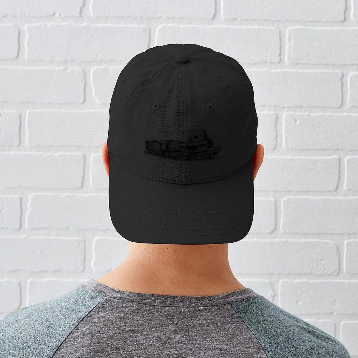Black - TRAINS Canvas Hat Baseball VINTAGE - Cap Black Adjustable CafePress Cotton Printed