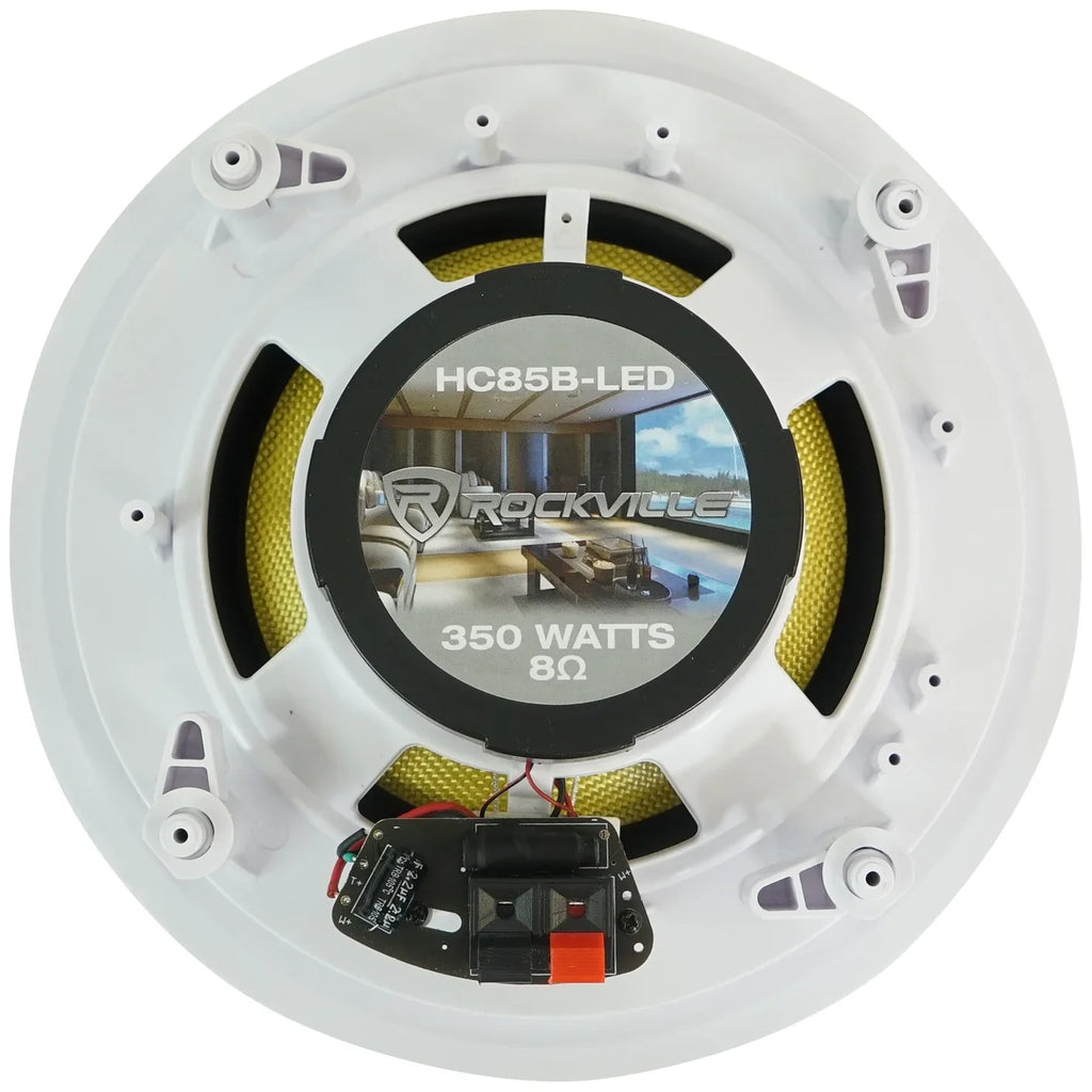 Home DVD Technical Ceiling Pro 8" LED Speakers DV4000 Blue Receiver+(2) Theater